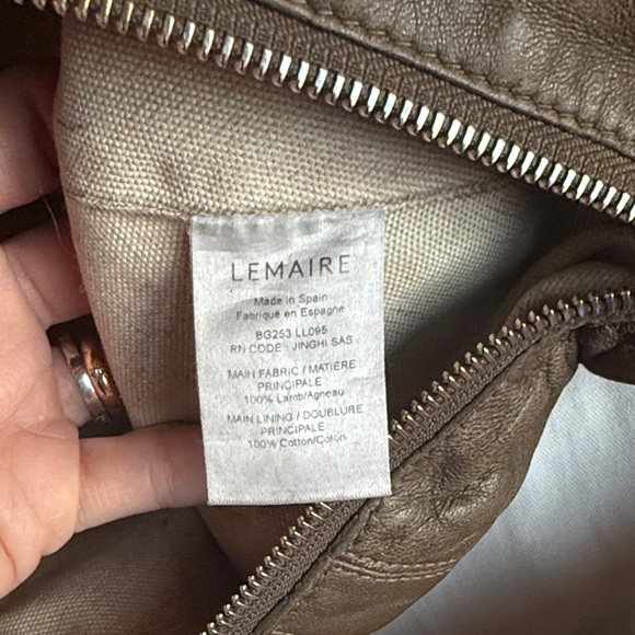 Lemaire Olive Brown Leather Small Croissant Bag - Picture 7 of 10